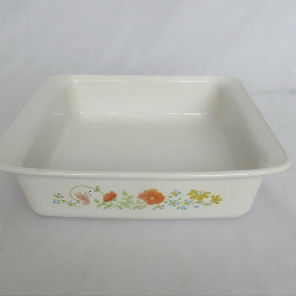 Vintage Corning Ware Wildflower Casserole Dish 8x8x2 P-322